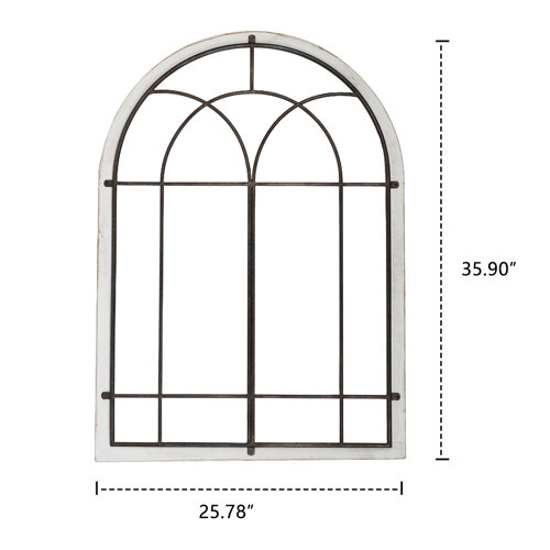 Ophelia & Co. Distressed Wood And Metal Window Arch Wall Decor Wayfair